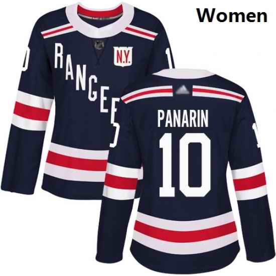 Rangers #10 Artemi Panarin Navy Blue Authentic 2018 Winter Classic Women Stitched Hockey Jersey